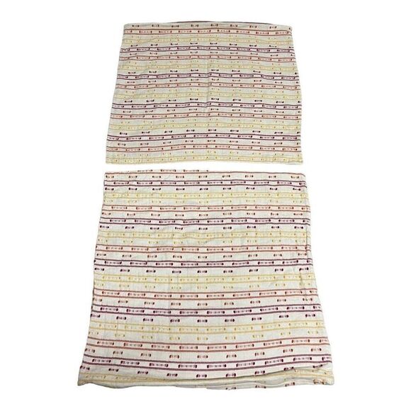 Set 2 Antonio Salgado Jacquard High Quality Striped Decorative Pillow Cover 24" - Picture 1 of 7